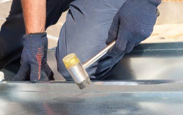 Old Newton metal flat roofing repairs